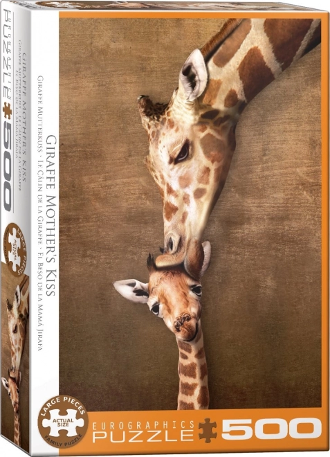 Puzzle eurographics bacio della giraffa XL 500 pezzi