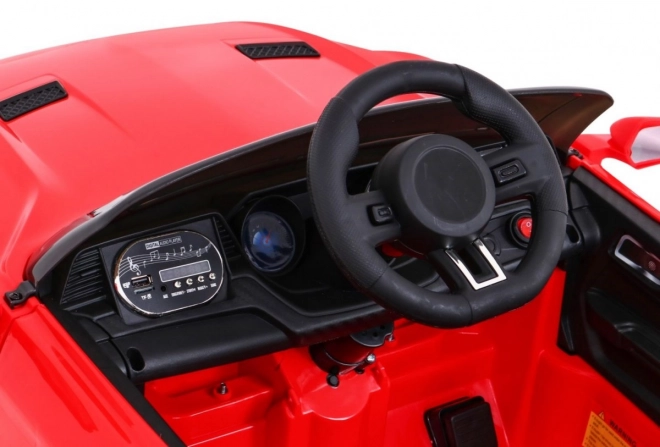 GT Auto sportivo a batteria per bambini Rosso + telecomando + avviamento lento + portabagagli + MP3 LED