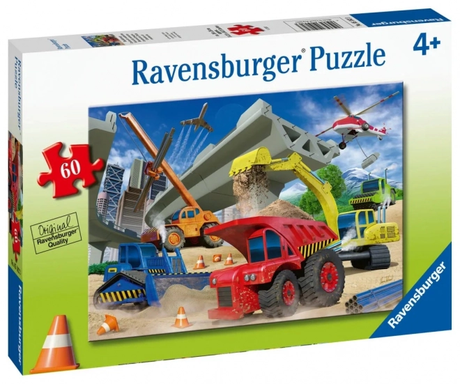 Puzzle Camion da Costruzione Ravensburger 60 Pezzi