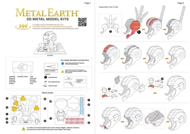 Puzzle 3D Metal Earth Avengers: Elmo di Iron Man