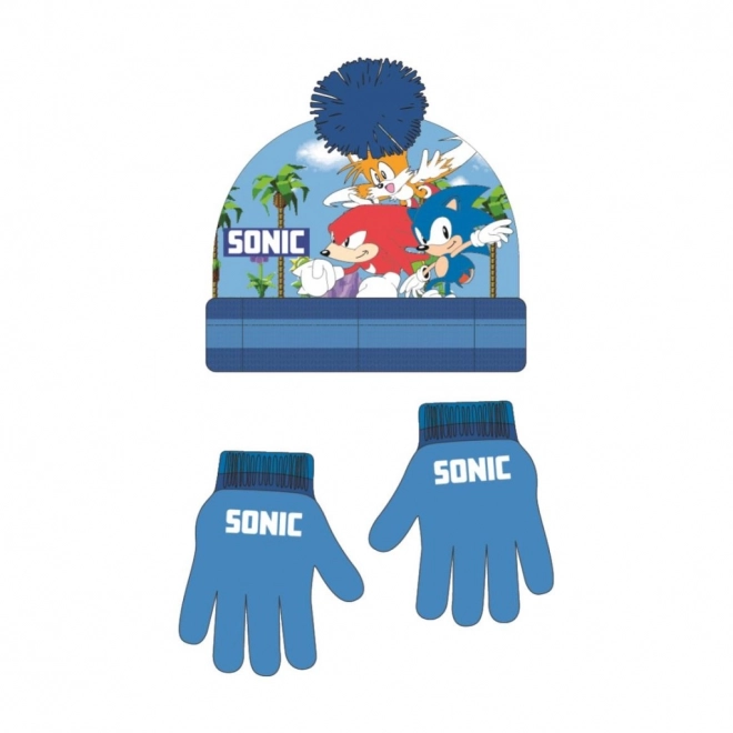 Set cappello e guanti Sonic