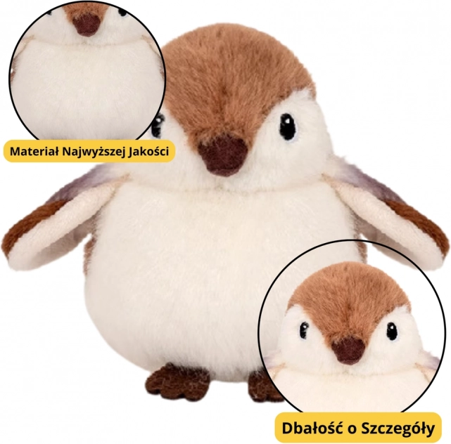 Passero di peluche con ciondolo e peso 12 cm