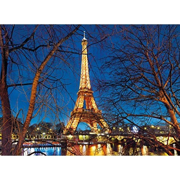 Motivo iconico di Parigi nello scintillio notturno