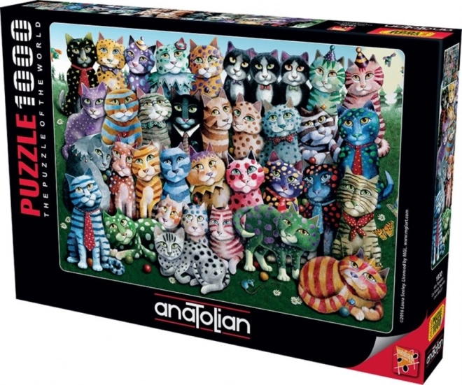 puzzle riunione di famiglia dei gatti 1000 pezzi