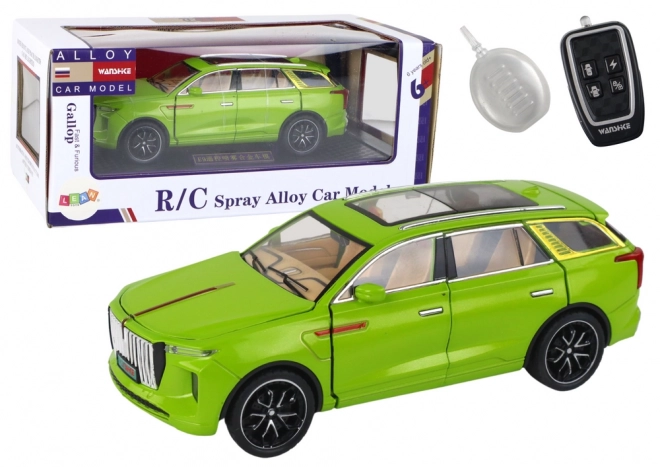 Modello di Auto RC in Alluminio Scala 1:24 Colore Verde