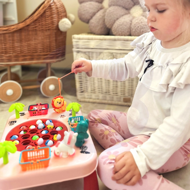 Woopie gioco di abilità pescare i pesci tavolo interattivo rosa
