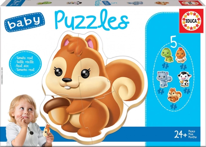 Puzzle baby animali 5 in 1