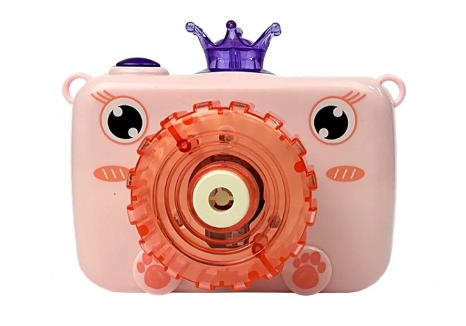 Fotocamera giocattolo bolle di sapone rosa