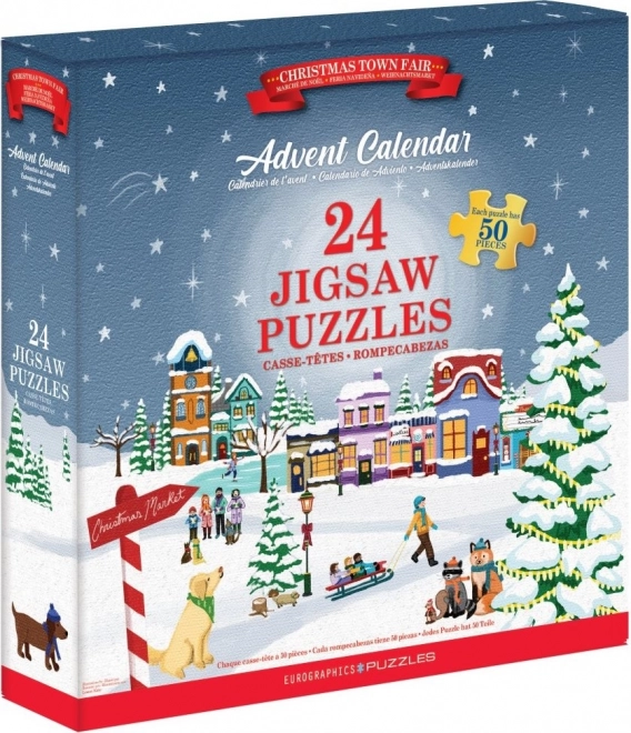 Calendario dell'Avvento Puzzle Eurographics Mercatino di Natale