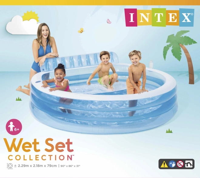 Piscina gonfiabile con sedili per famiglie Intex