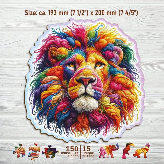 Puzzle in legno Leone delicato