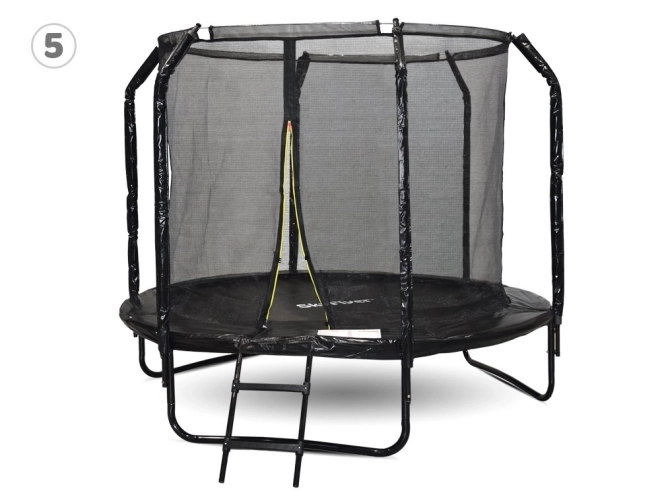 Trampolino da giardino SkyFlyer con scala 244 cm