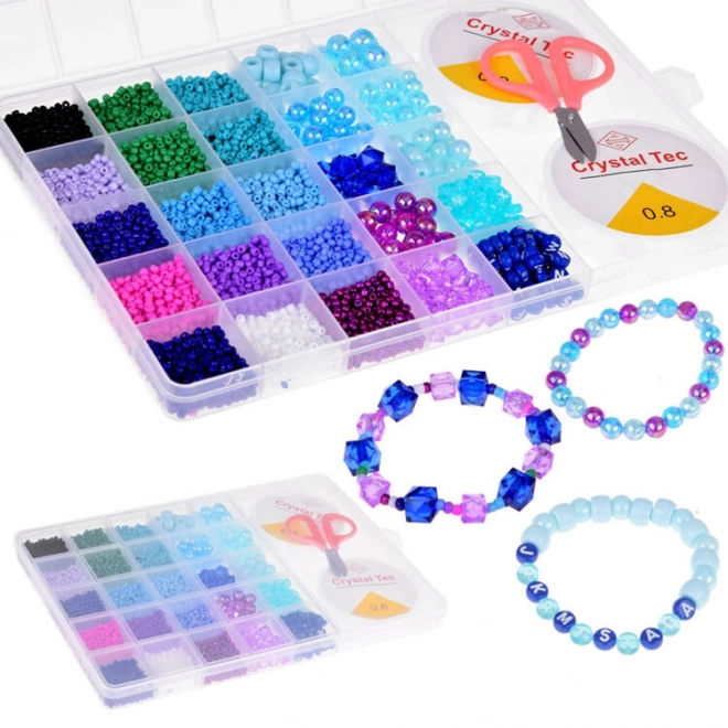 Set colorato di perline cristallo per creare braccialetti