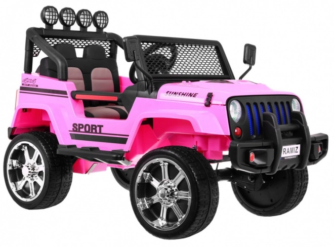 Auto fuoristrada Raptor Drifter rosa + Telecomando + Trazione 4x4 + Spazio di stoccaggio + Avviamento lento + LED MP3