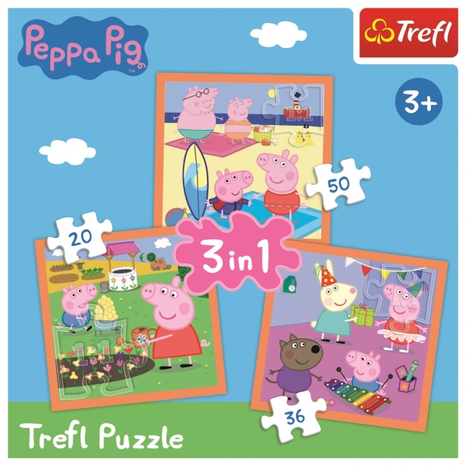 Puzzle Peppa Pig: Idee Fantastici 3 in 1 di Trefl