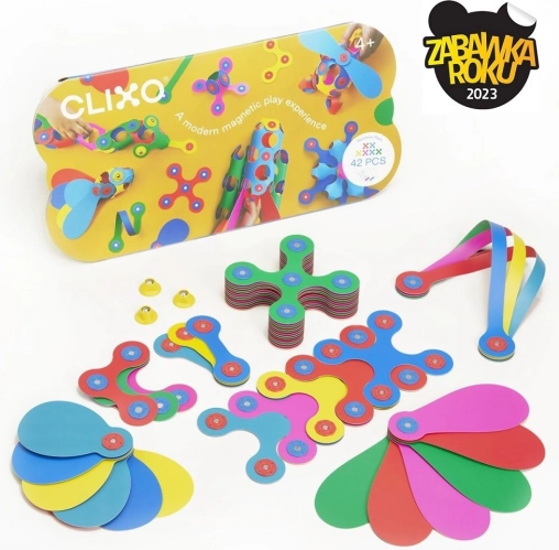 Clixo Rainbow costruzione magnetica 42 pz