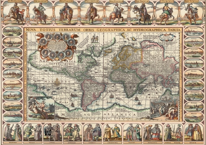 Puzzle mappa storica del mondo 1000 pezzi