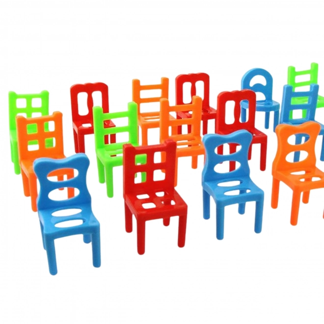 Gioco di abilità sedie in equilibrio per bambini