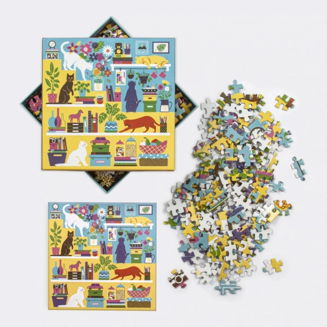 Puzzle Curiose Gatte di Galison 500 Pezzi