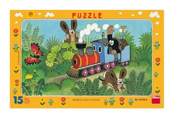 Puzzle Krtek e la locomotiva 29,5x19cm 15 pezzi