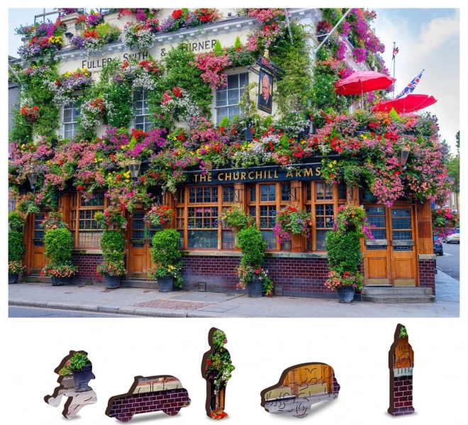 Puzzle di legno Londra pub 2 in 1