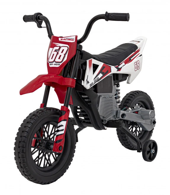 Moto a batteria per bambini rosso con pannello audio