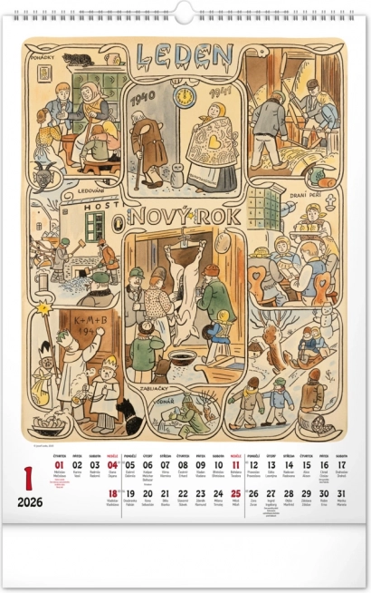 Calendario da parete Josef Lada 2026