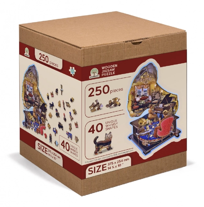 Puzzle in legno Giradischi Accogliente 250 pezzi