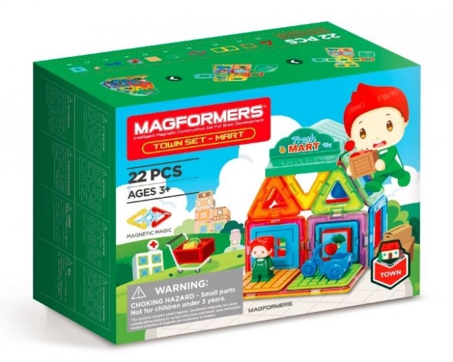 Set di blocchi magnetici Magformers - Mercato della città