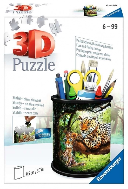 Portamatite 3D Puzzle Leopardi Ravensburger