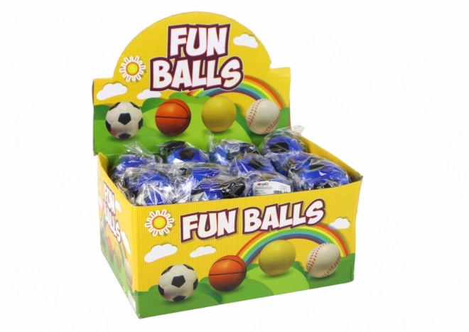 Pallone da calcio PU con elastico Yo-Yo 6 cm blu