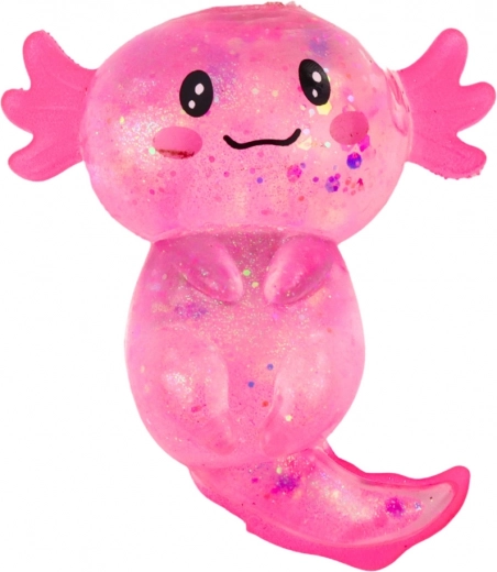 Design carino di axolotl in colori scintillanti