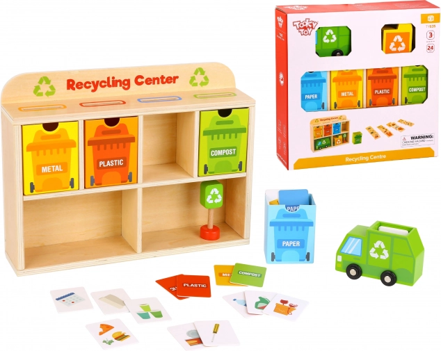 Centro di Riciclaggio Educativo in Legno Tooky Toy
