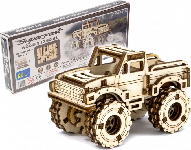 Puzzle 3D Monster Truck Superfast di WOODEN CITY