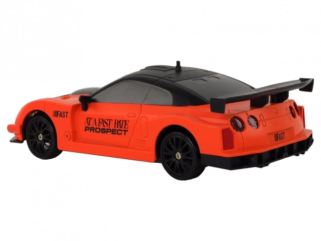Auto Sportivo Telecomandato RC 1:24 Arancione con Ruote Intercambiabili
