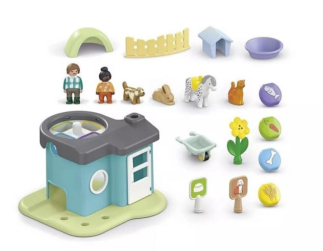 Set da gioco Junior Hotel per Animali con Distributore di Cibo