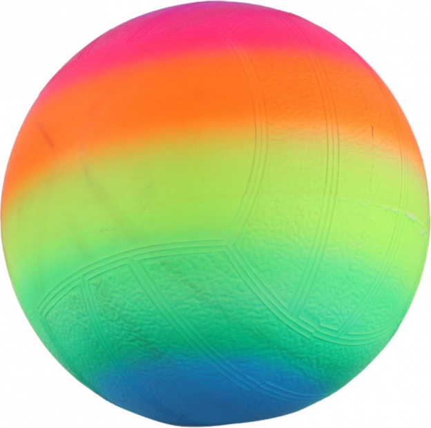 Pallone da spiaggia in gomma con palma e design arcobaleno 22cm