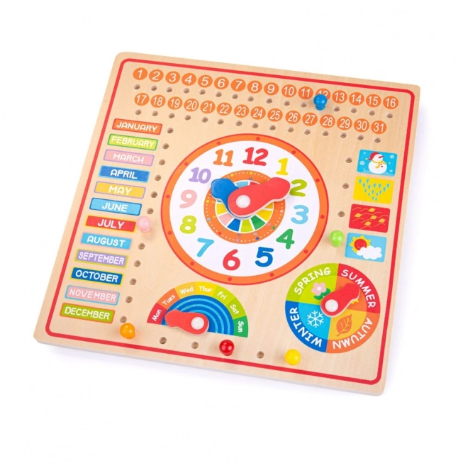 Orologio e Calendario In Legno Bigjigs Toys