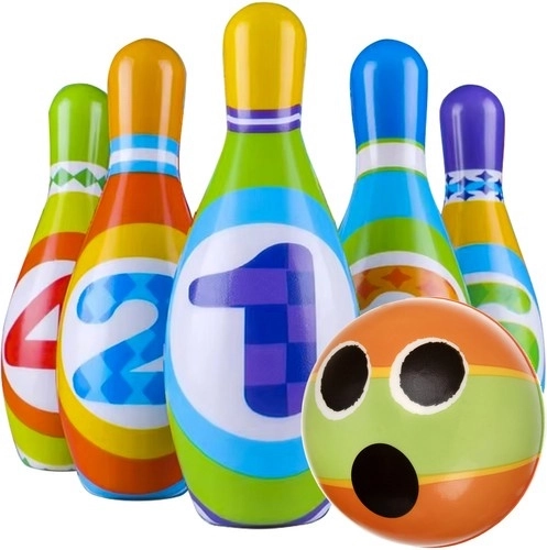 Birilli per bambini Kruzzel – set colorato con palla