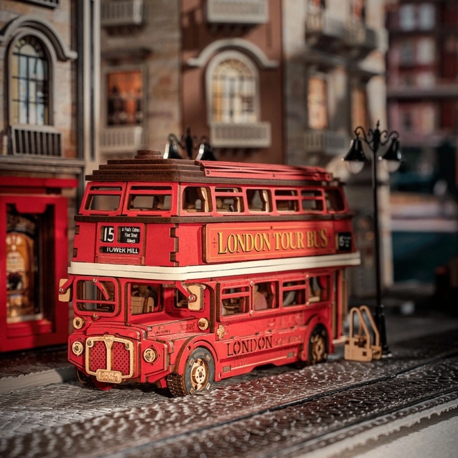 Puzzle 3D in legno Autobus a due piani di Londra