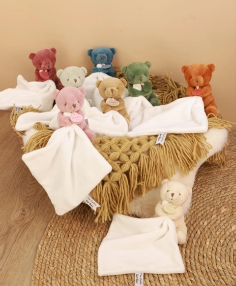 Orsetto di peluche piccolo con coperta 10 cm