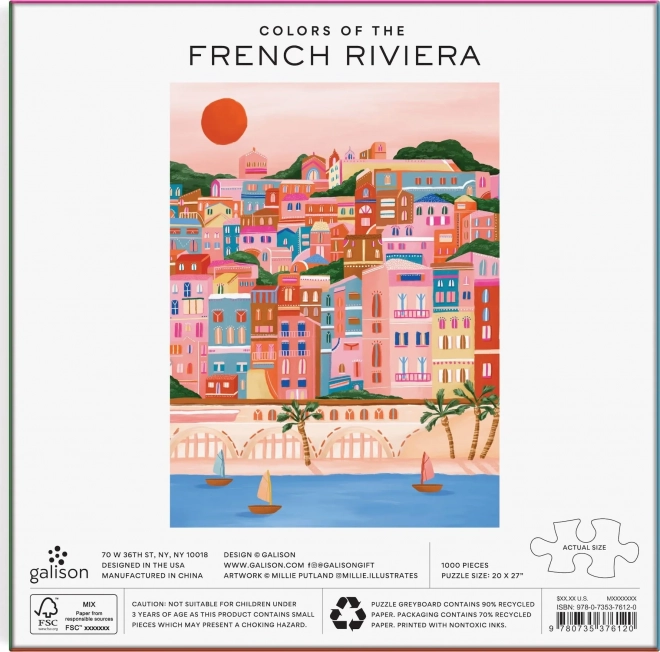 Puzzle Galison I colori della Riviera Francese 1000 pezzi