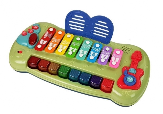 Pianola con xilofono per neonati con tasti luminosi