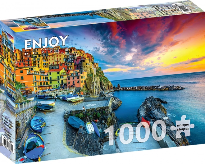 Puzzle Porto di Manarola al tramonto Cinque Terre 1000 pezzi