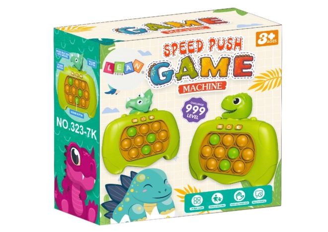 Gioco di abilità Pop-It console dinosauro verde