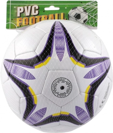 Pallone da calcio viola e bianco 23 cm