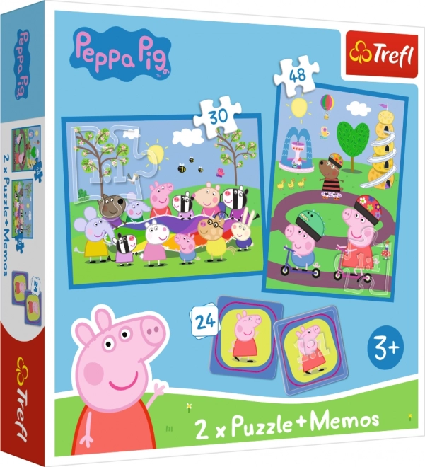 Puzzle e memory Peppa Pig Radosne Chwile