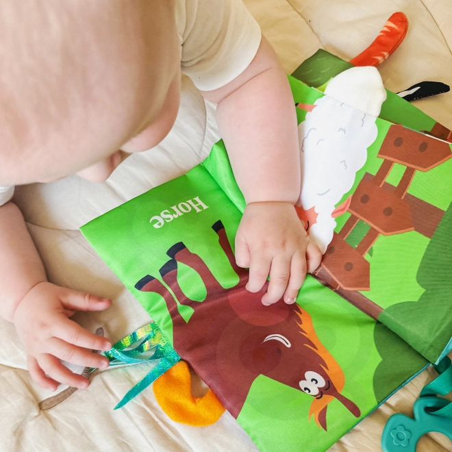 Libro Sensoriale Animali con Code per Neonati Woopie