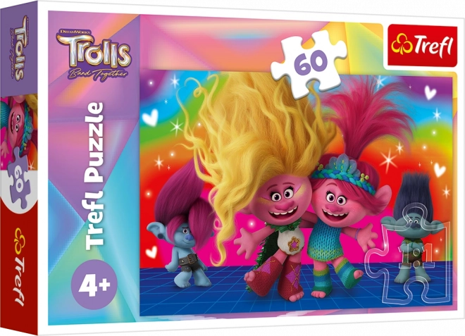 Puzzle Trolls Trefl 60 Pezzi