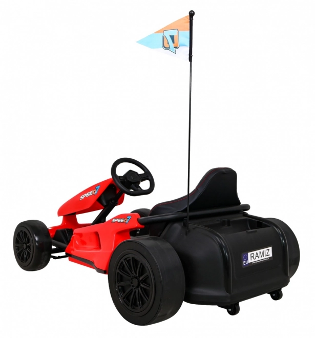 Speed 7 Drift King kart elettrica per bambini Rossa + funzione Drift + sedile sportivo + 2 velocità + EVA